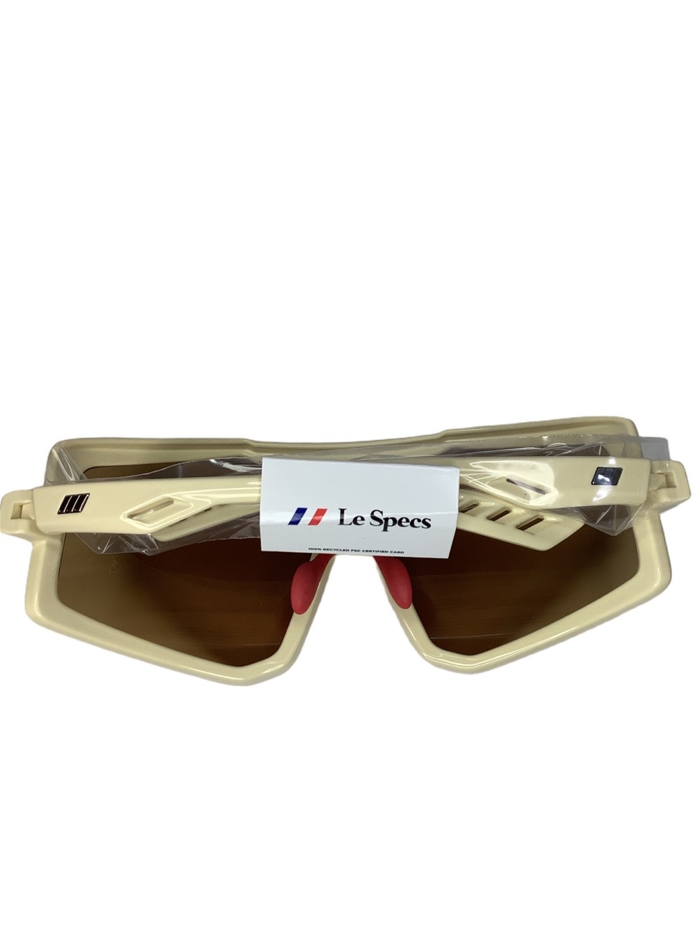 Le Specs Vulture Shield Sunglasses In Ivory New - Picture 5 of 5